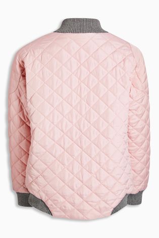 Pink Quilted Bomber (3-16yrs)